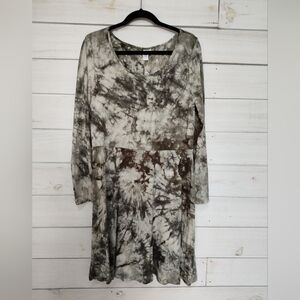Miss moly-Long Sleeves Tie-dye Dress